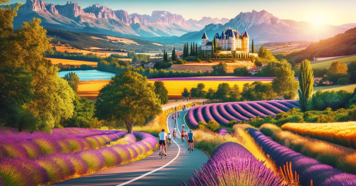 Naturskøn cykelrute i Frankrig